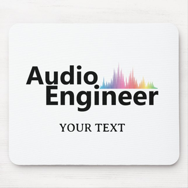 Personalized Sound Engineer Audio Engineering Mouse Pad (Front)
