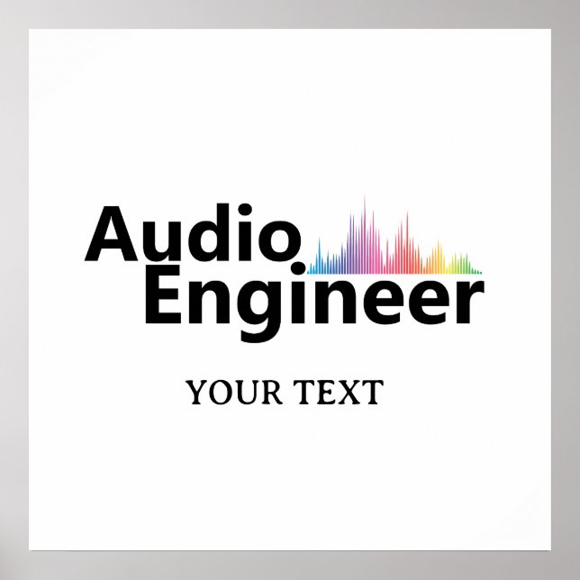 Personalized Sound Engineer Audio Engineering Poster (Front)