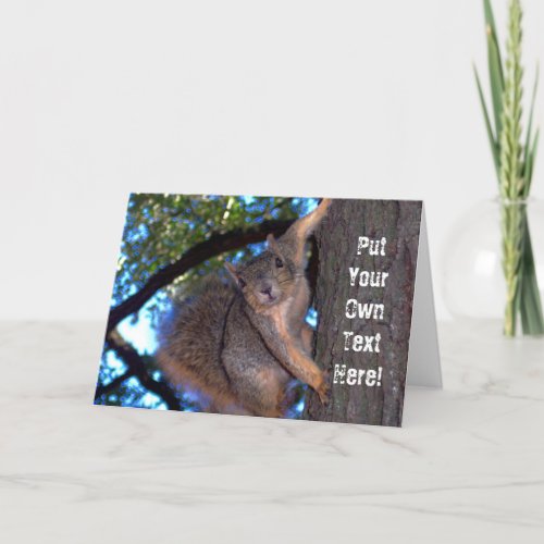 Personalized Sounds Squirrely to Me Card