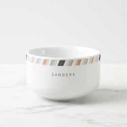 Personalized Soup Bowl or Mug With Stripes