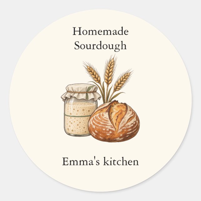 Personalized Sourdough Bread Kitchen Label (Front)