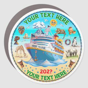 Personalized South Africa Cruise Door Magnet: Safa Car Magnet