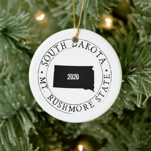 Personalized South Dakota Ornament