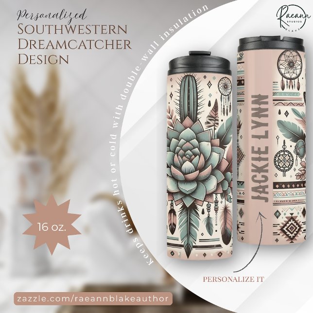 Personalized Southwestern Dreamcatcher Design  Thermal Tumbler (Creator Uploaded)