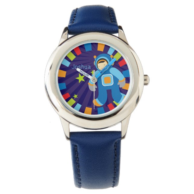 Personalized Space Age Happy Birthday Watch (Front)