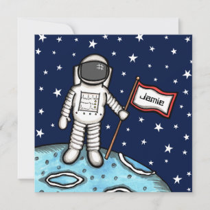 Personalized Space Astronaut Birthday Invitation