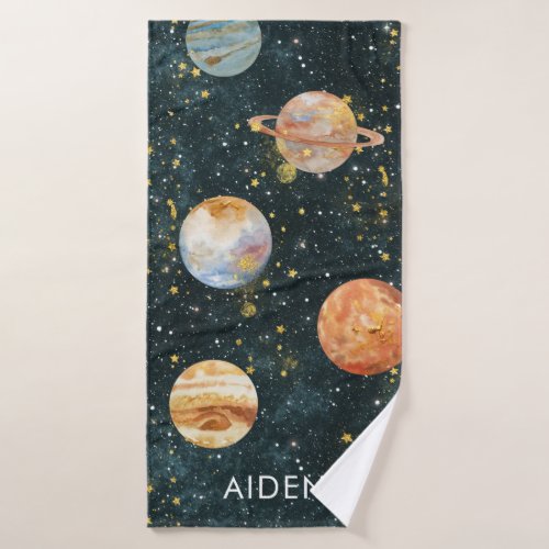 Personalized Space Bath Towel