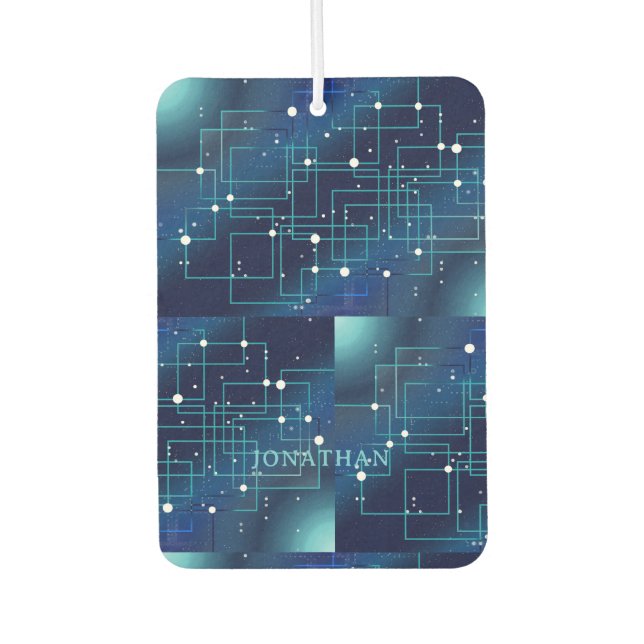 Personalized Space Circuit Board Air Freshener (Front)