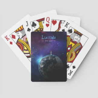 Personalized Space galaxy stars and planets Poker Cards