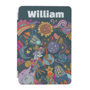 Personalized Space Name Poster for Kids iPad Mini Cover