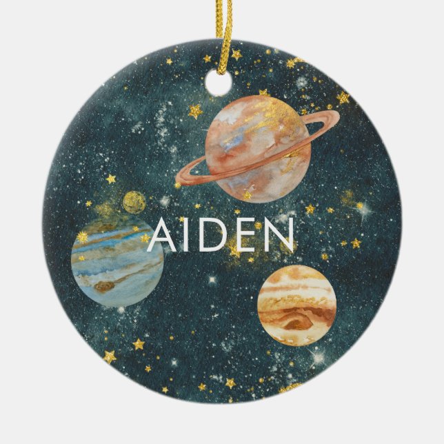 Personalized Space Ornament (Front)