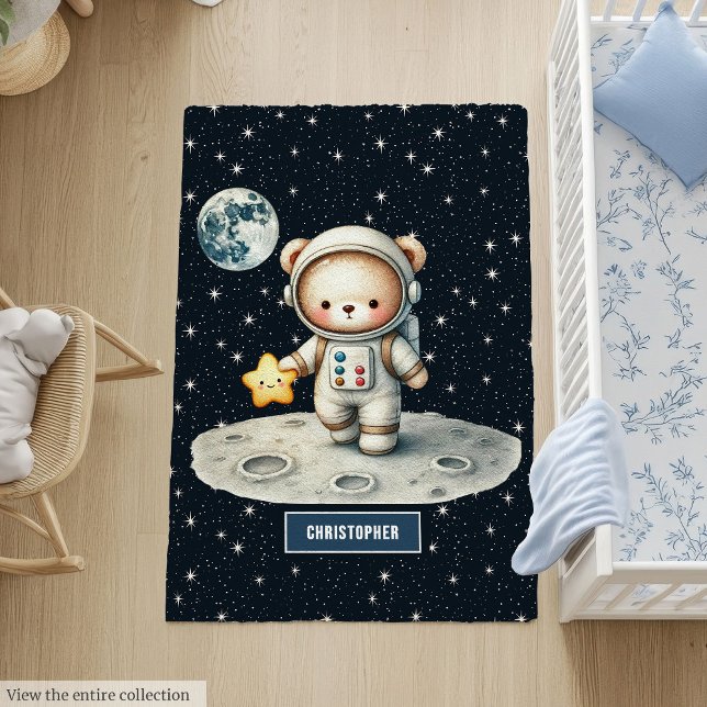 •  Personalized Space Teddy Bear Astronaut Rug Boy (•  Personalized Space Teddy Bear Astronaut Rug Boys)