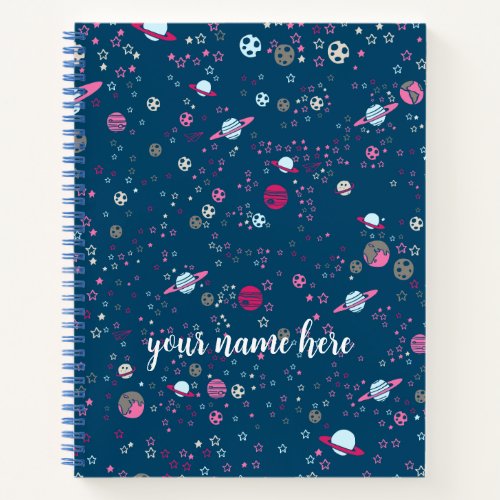 Personalized Space Writing Practice Notebook