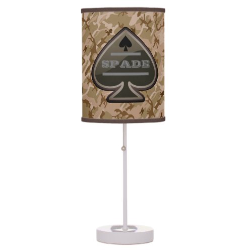 Personalized Spade Desert Camo Lamp