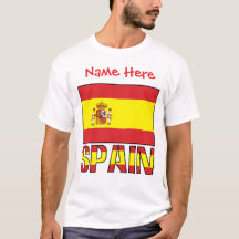 Personalized Spain Flag Heritage Mens' 