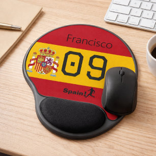Personalized Spain National Soccer Graphic Athlete Gel Mouse Pad