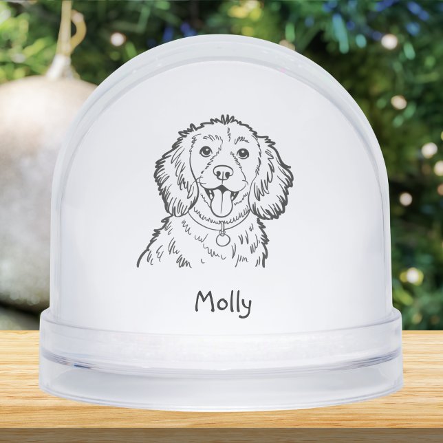 Personalized Spaniel Dog Christmas Snow Globe (Creator Uploaded)