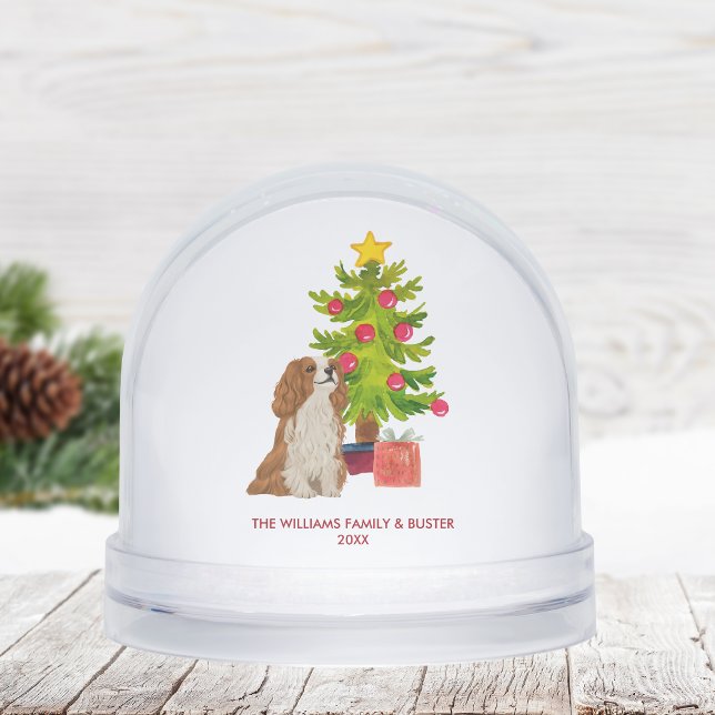 Personalized Spaniel Dog Christmas Snow Globe (Creator Uploaded)