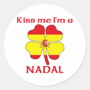Personalized Spanish Kiss Me I'm Nadal Classic Round Sticker