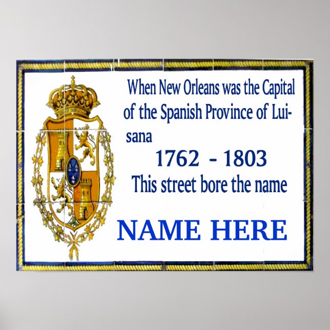 Personalized Spanish Mural Poster (Front)