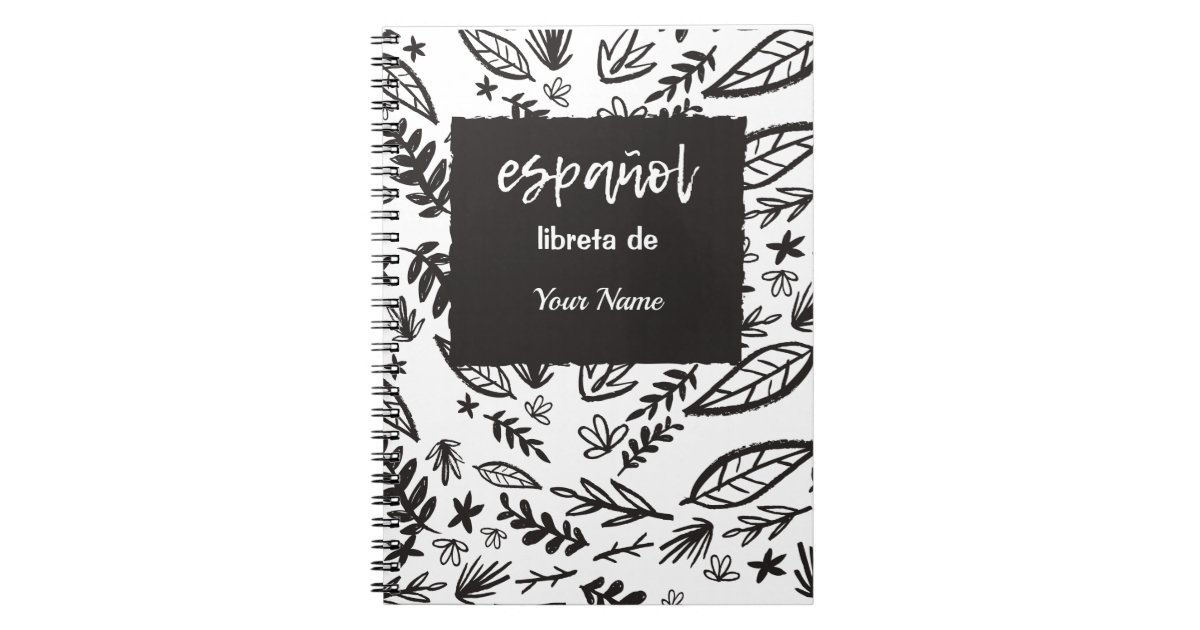 Personalized Spanish Notebook for Classes | Zazzle