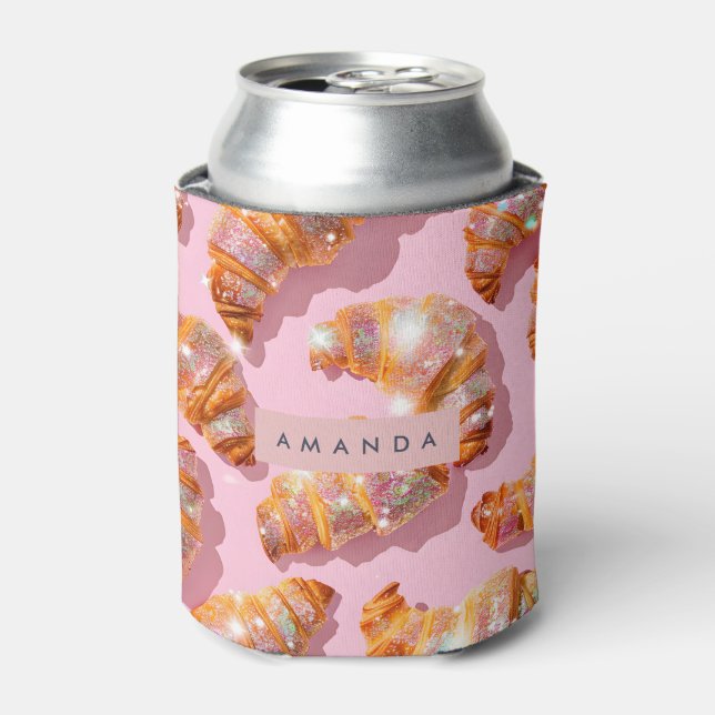 Personalized Sparkle Croissant Style Can Cooler (Can Front)