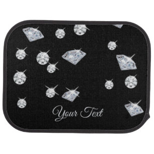 Personalized Sparkle Diamonds Car Floor Mat