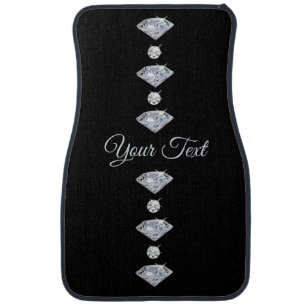 Personalized Sparkle Diamonds Car Floor Mat