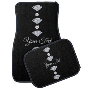 Personalized Sparkle Diamonds Car Floor Mat