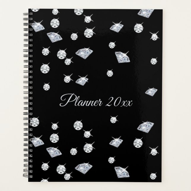 Personalized Sparkle Diamonds Planner (Front)
