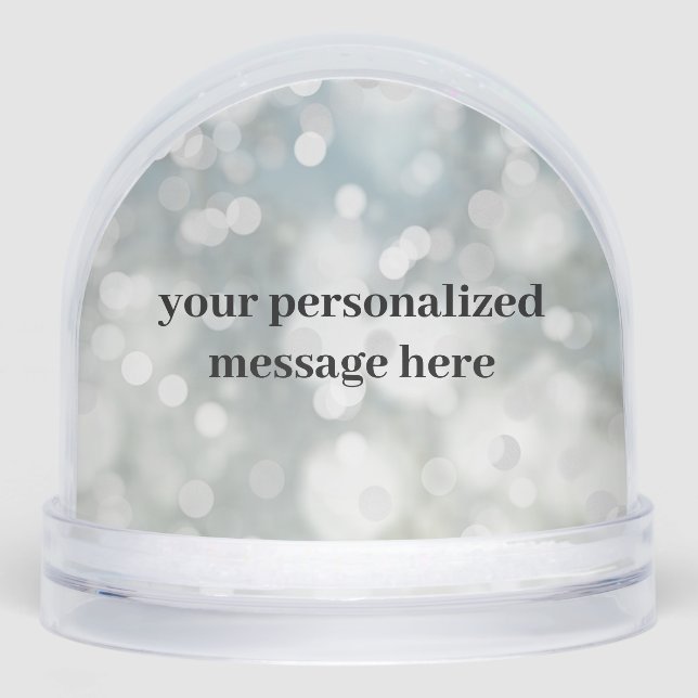 Personalized Sparkle Photo Snow Globe (Front)