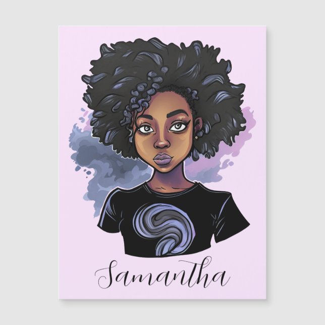 Personalized Sparkling African American Woman (Front)