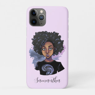 Personalized Sparkling African American Woman iPhone 11 Pro Case