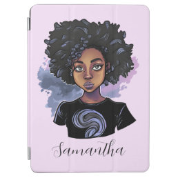 Personalized Sparkling African American Woman iPad Air Cover