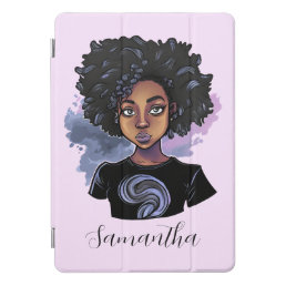 Personalized Sparkling African American Woman iPad Pro Cover