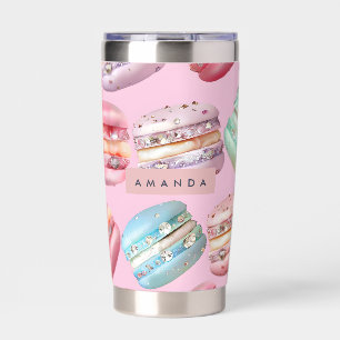 Personalized Sparkling Pastel Macaron Bliss Insulated Tumbler