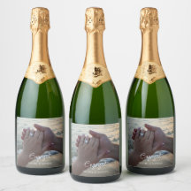 Personalized Sparkling Wine Bottle Label Photo
