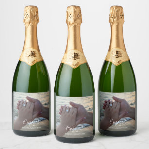 Personalized Sparkling Wine Bottle Label Photo