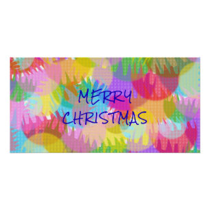 PERSONALIZED SPARKLY COLOURED MERRY CHRISTMAS POSTER