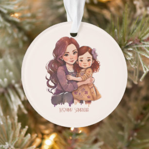 Personalized Sparkly Mother and Daughter Ornament