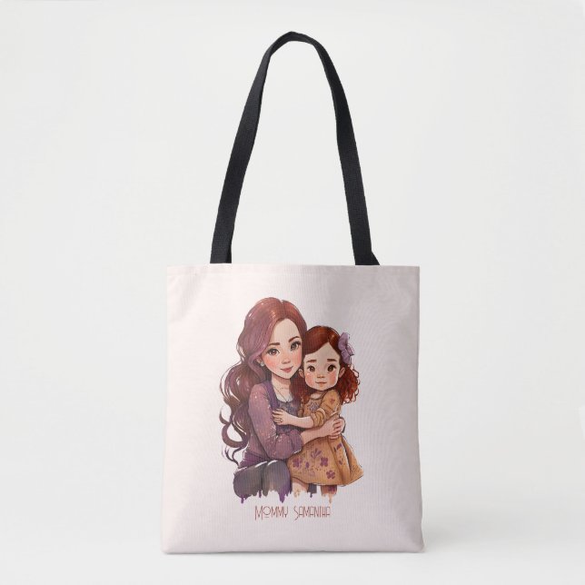 Personalized Sparkly Mother and Daughter Tote Bag (Front)