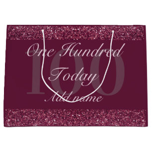 Personalized special birthday gift bag 100th