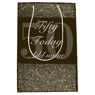 Personalized special birthday gift bag 50th