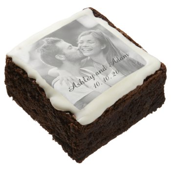 Personalized Special Day Wedding Photo Brownie by monogramgallery at Zazzle