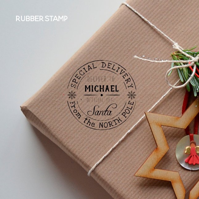 Personalized Special Delivery North Pole Santa Self-inking Stamp (Creator Uploaded)