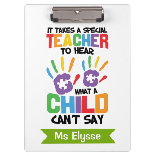 Personalized Special Education Teacher Clipboards
