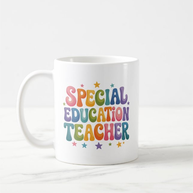 Personalized Special Education Teacher Gift Coffee Mug (Left)
