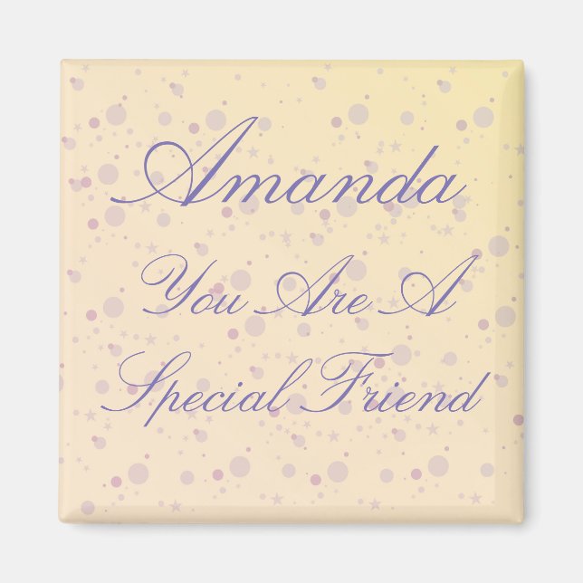 Personalized Special Friend Purple Magic Magnet (Front)