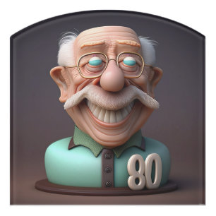 Personalized Special Funny 80years old Birthday Door Sign