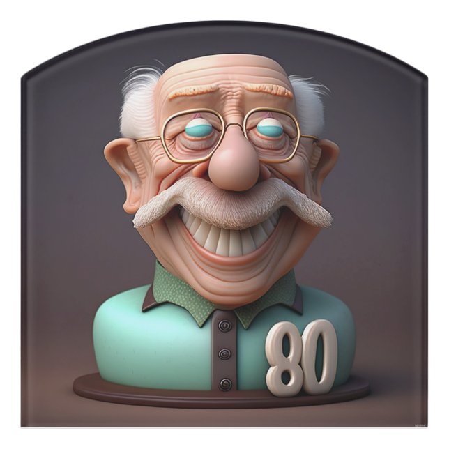 Personalized Special Funny 80years old Birthday Door Sign (Contour Front)